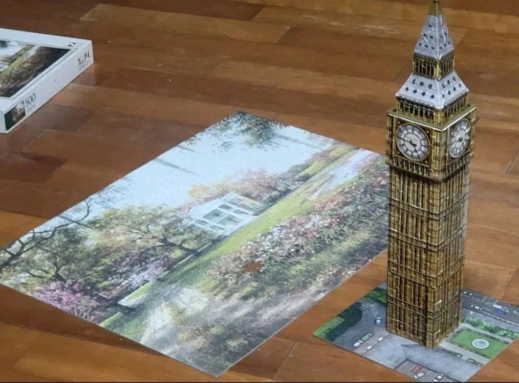 2d 500pcs, 3d 빅벤 퍼즐 2개 일괄 팝니다--4