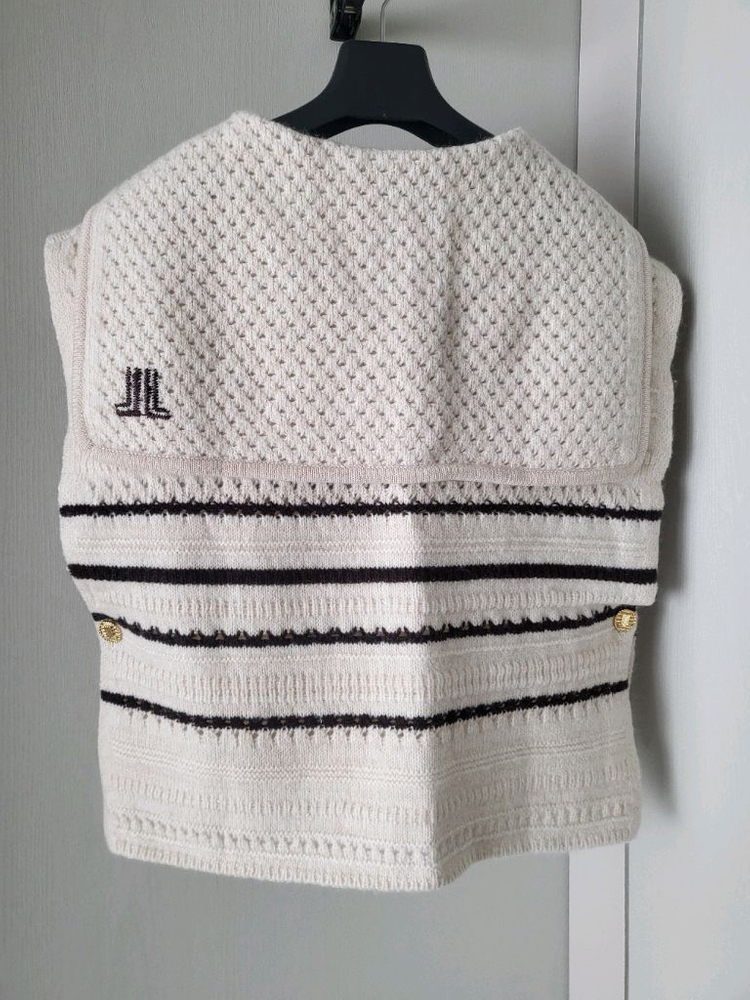 랑방컬렉션 세라카라 니트 조끼--3