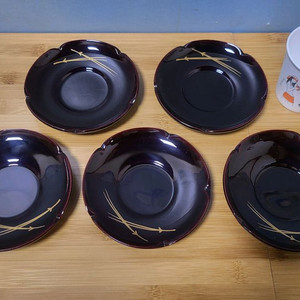 다도용품, 찻잔받침, 목공예품 5개 일괄