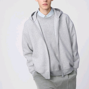 유니클로 스웨트 오버사이즈 풀집 파카 후드 집업 L(새상품)