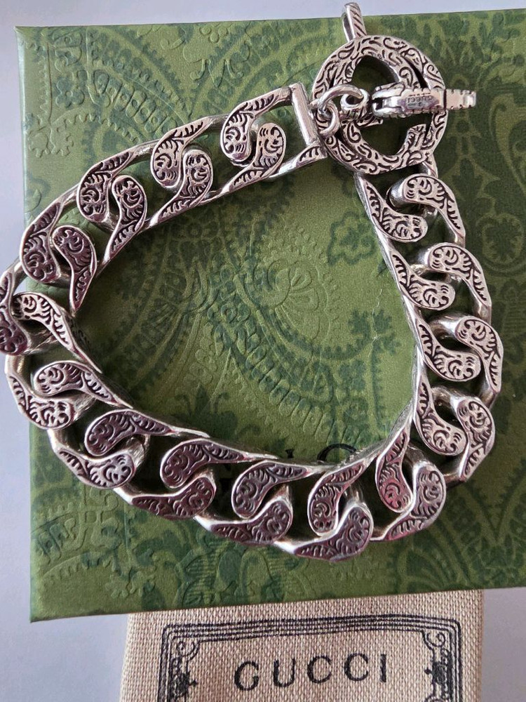 실버925 G체인 팔찌--1