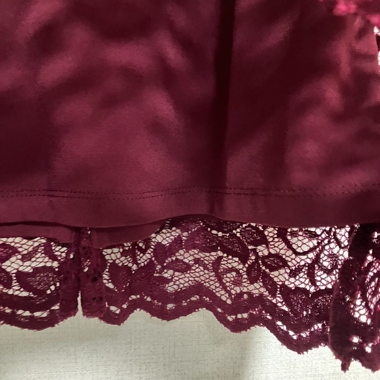 폴로 랄프로렌 레이스 원피스 버건디--6