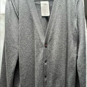 정품 메종 마르지엘라 캐시미어 가디건 그레이 M