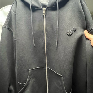 정품 송지오 지제로 러브 팬서 후드 집업 블랙 L