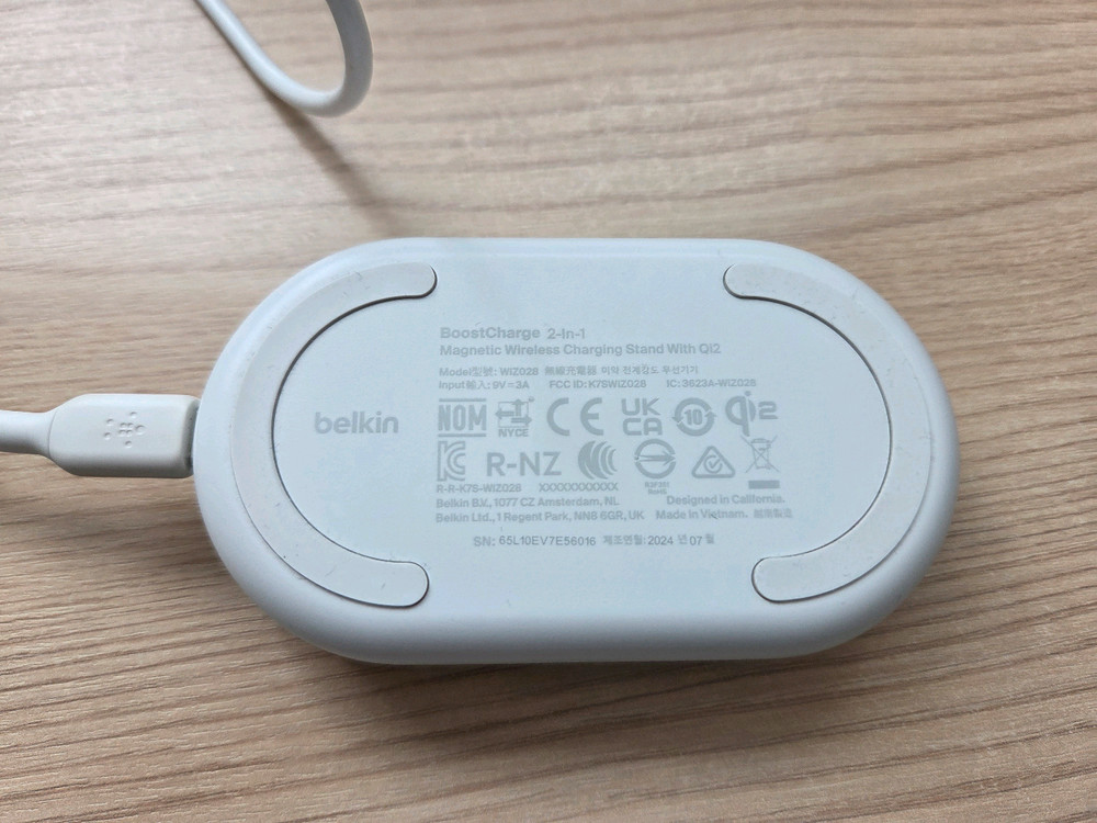 벨킨 2in1 Qi2 15w 무선충전기--1