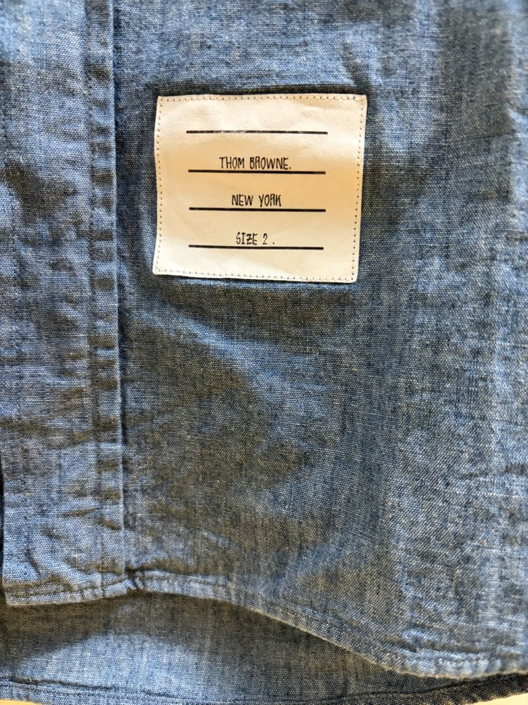 톰브라운 정품 샴브레이 셔츠--3