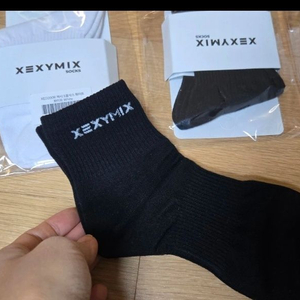 젝시믹스 크롭삭스 화이트 블랙 (40장이상)