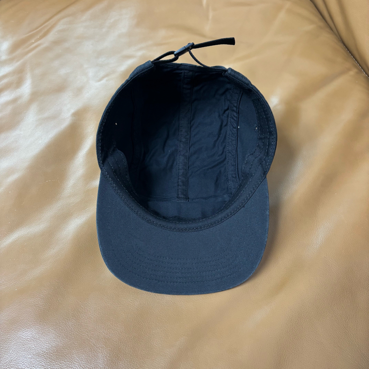 슈프림 캠프캡 모자 박스로고 워시드 블랙--5