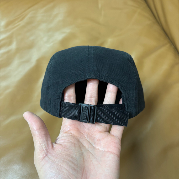 슈프림 캠프캡 모자 박스로고 워시드 블랙--6