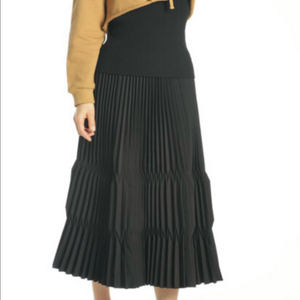 플리에 플리츠스커트 주름스커트 블랙 새상품 프리사이즈 / 블랙스커트 롱스커트/plie x jmade / plie p