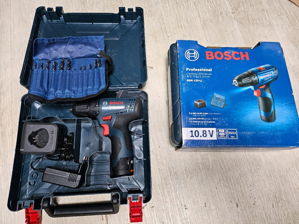 보쉬 Professional GSR 120-LI 충전 드릴 드라이버 미사용품 2세트 각 이미지