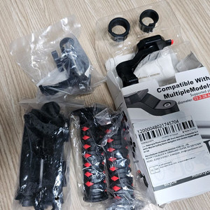 자전거 오토바이 휴대폰 홀더 2개 + 핸들 그립 2개