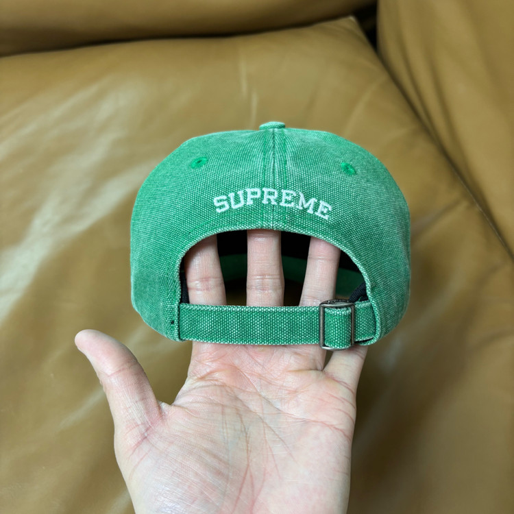 슈프림 S로고 볼캡 모자 워시드 그린--6
