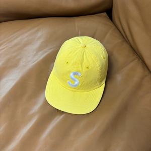 슈프림 S로고 볼캡 모자 워시드 옐로우