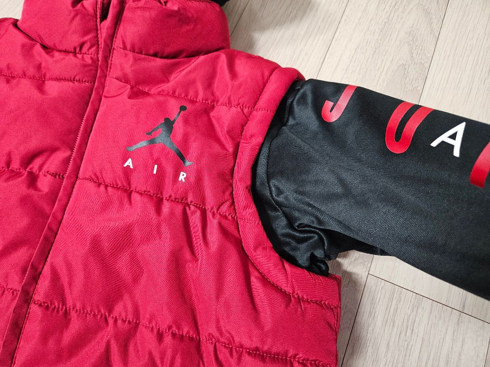 조던키즈 패딩조끼 레이어드 점퍼 (120사이즈)--3