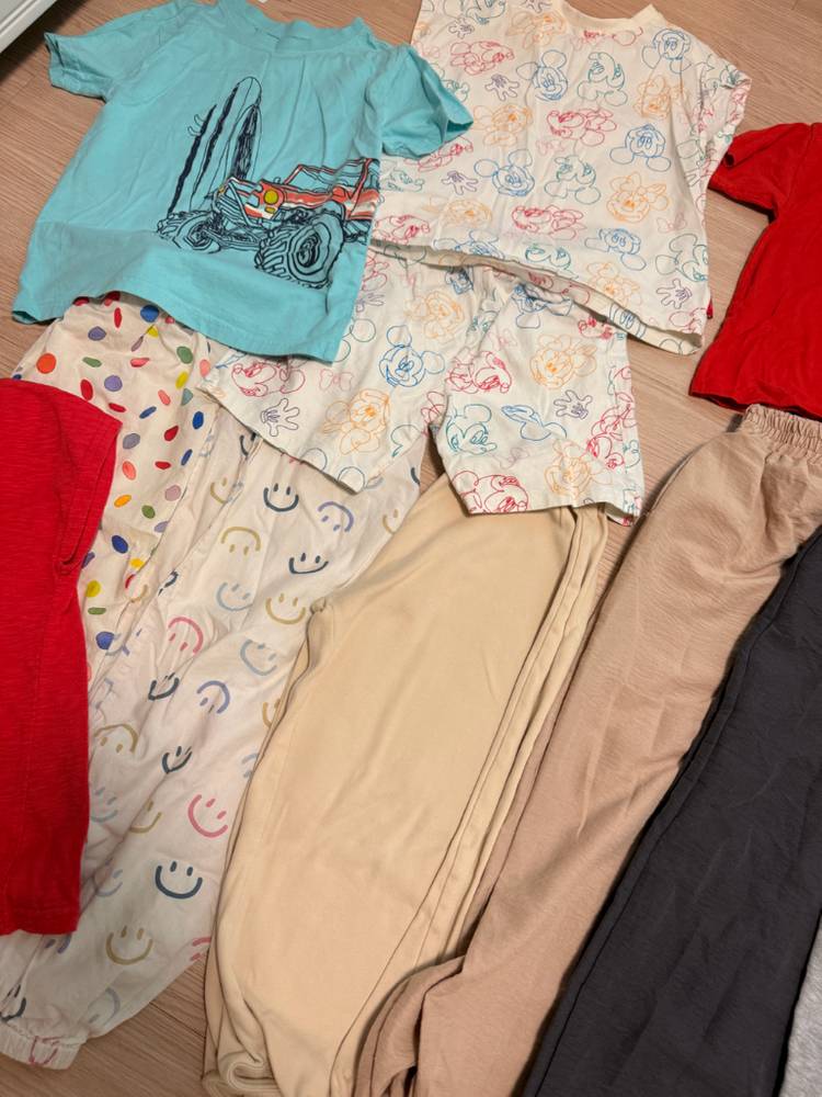 여름 옷 아동복 반바지 티셔츠 모자 상하 35장 일괄 120-130--6