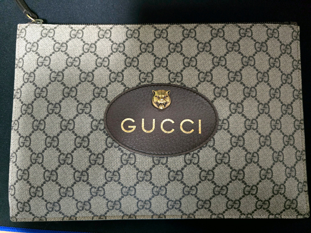 (정품) 구찌 네오 빈티지 GG 수프림 타이거 클러치--1