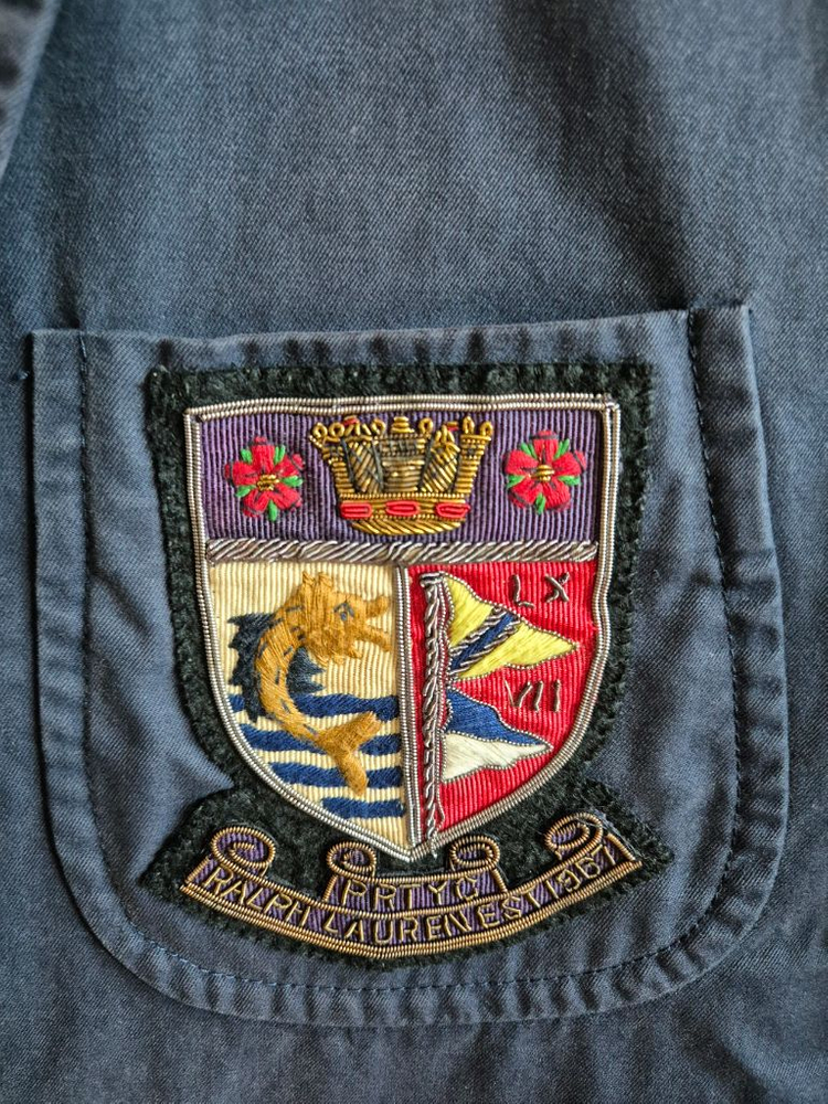 폴로 방패 와펜 자켓 36R--2