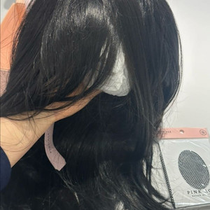 핑크에이지 소프트 울프컷 이치가 통가발 블랙 색상 새제품