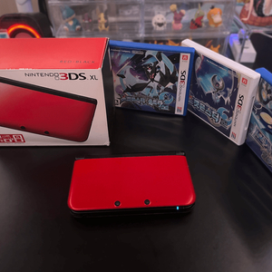 닌텐도 3DS XL (구다수) 레드/블랙 + 포켓몬 팩 3종 (포켓몬 뱅크, XY&Z 배포 등 다수)