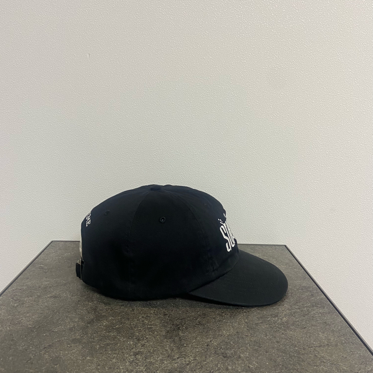 (OS) 슈프림 6패널 볼캡 모자 워시드 블랙--2