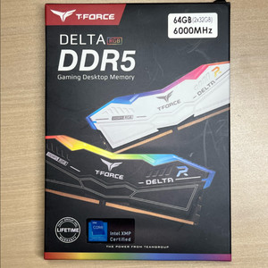 팀그룹 T-Force DDR5 6000 CL38 Delta RGB 화이트 64GB(32Gx2) 램메모리