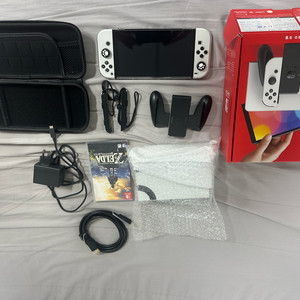 닌텐도 스위치 OLED 화이트 젤다의 전설 야생의 숨결