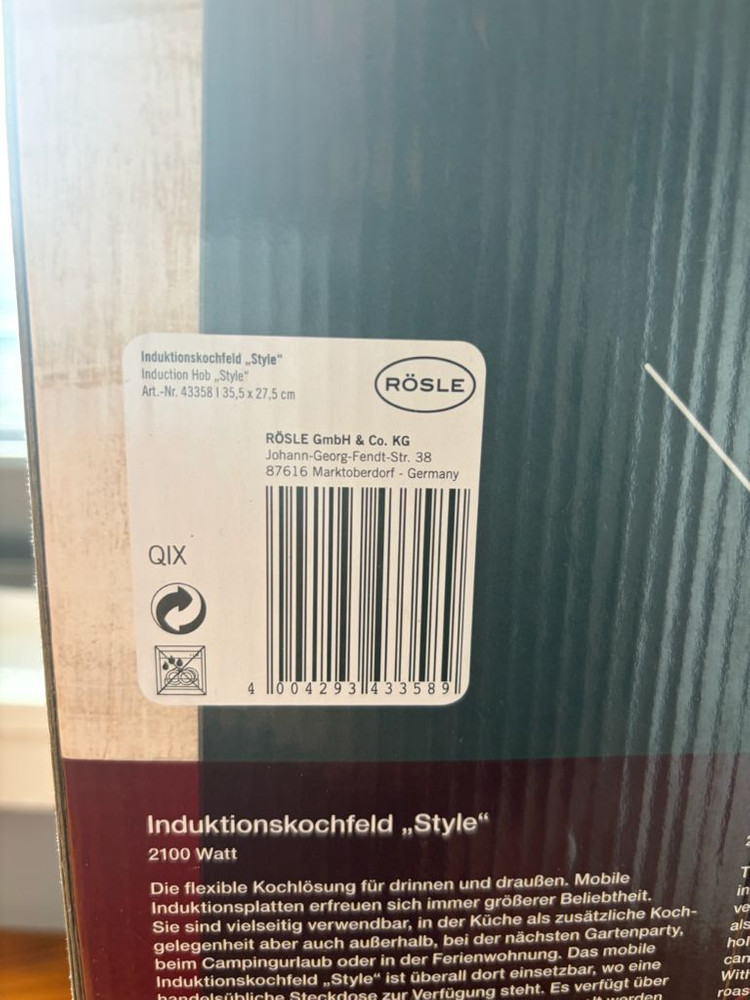 [Made in Germany] 독일 레슬레 Rosle 1구 인덕션 이미지
