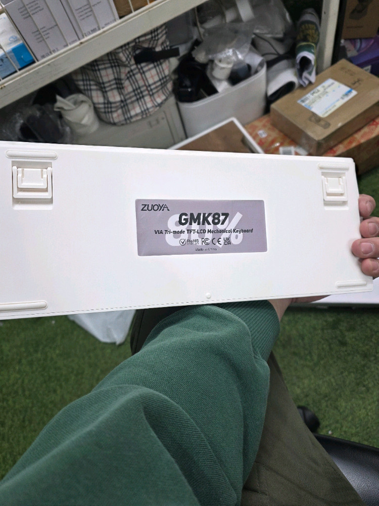 새상품 ZUOYU GMK87 기계식 키보드 키트 화이트--6