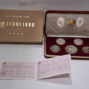 서울올림픽 3차 기념주화 5종 세트 이미지