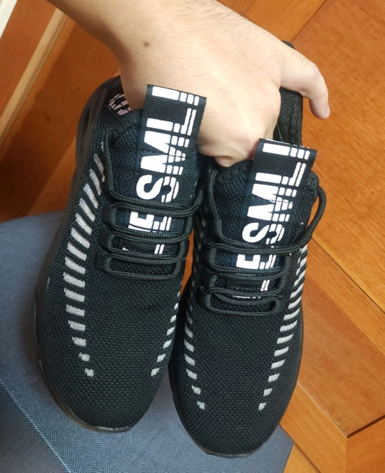 키높이 경량 255 운동화 새상품 니트 런닝화--4