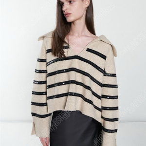 아상블라주 델리아 시퀸 니트