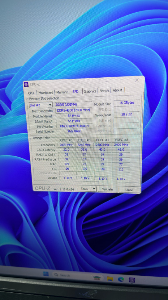 DDR5 16GB 4800MHz 2개 판매합니다--1