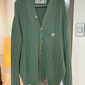 세터 파로 부클 세이지 그린 가디건