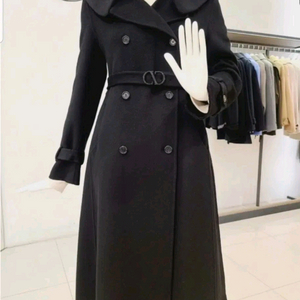 주크 와이드카라 캐시미어 코트 55~66 원피스형