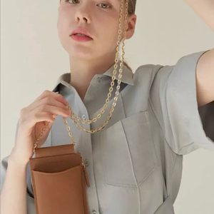 러브참 핸드폰 지갑 크로스 미니백 아이보리