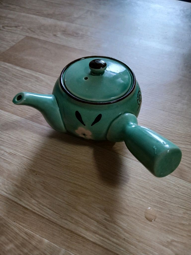 청자 차주전자+찻잔세트--1