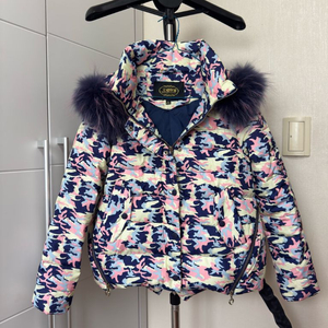 [새것]카모 패턴 퍼 숏 패딩55-66