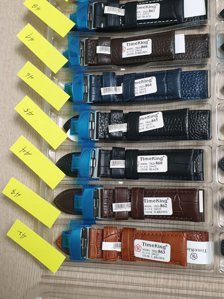타임킹 가죽밴드 시계줄 스트랩 각종 시계 티쏘 해밀턴 오리스 세이코 태그호이어 오메가 빈티지 스마트워치 호환--2
