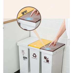 분리수거함 3단 60L 원터치 수거함 재활용 3칸 세트