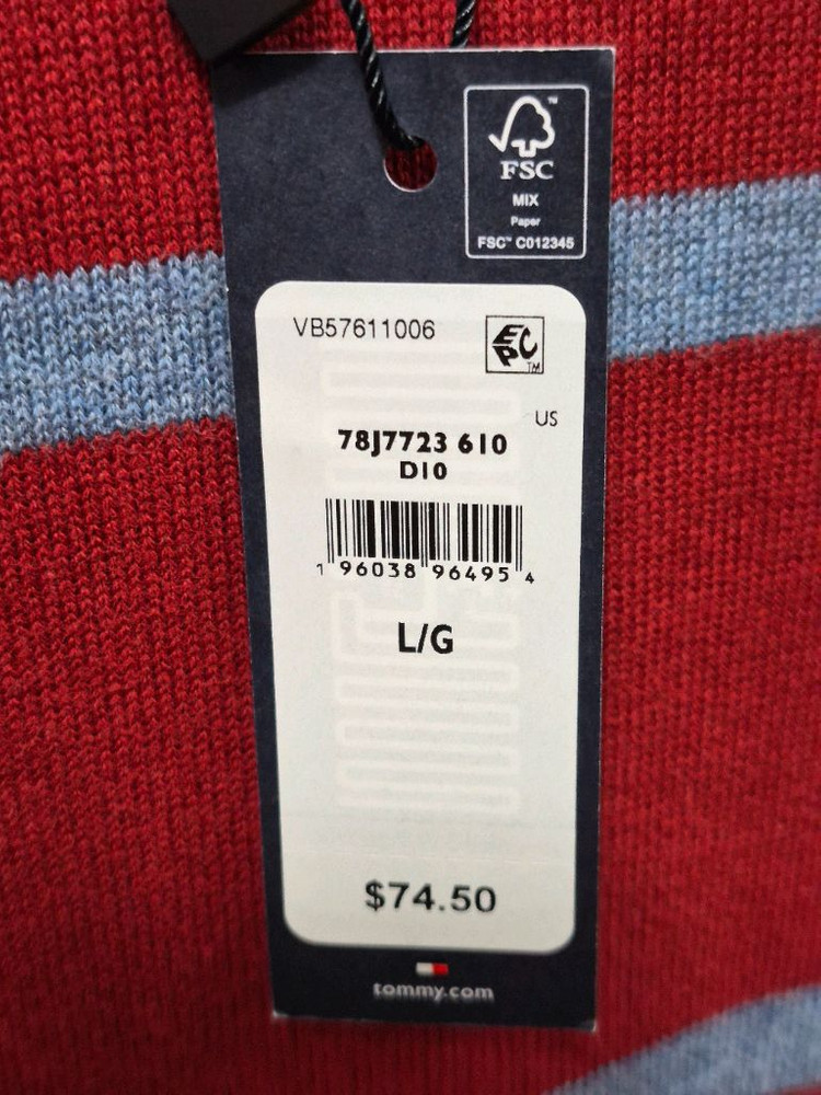 새제품 타미힐피거 스트라이프 니트 L--3