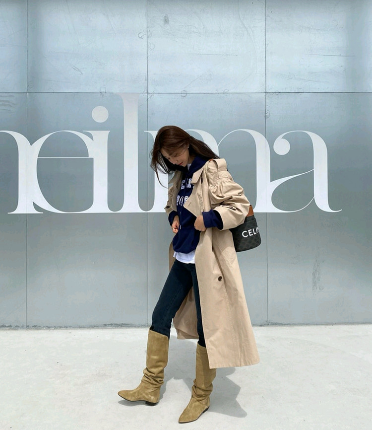 고걸 자체제작 트렌치 코트--6