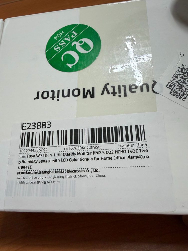 Tuya 공기질 측정기 WIFI 8in1 새상품--1