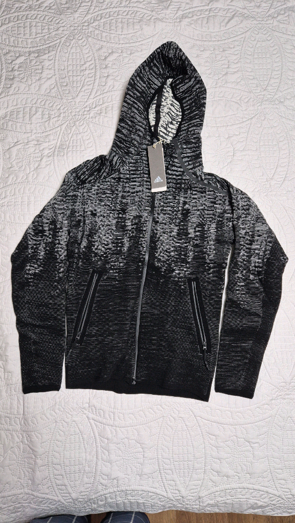아디다스 니트형 후드 집업 85(S/M) 사이즈--8
