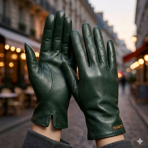 헤지스 여성 양가죽 스마트터치 장갑 | 딥그린 | 상태좋음 | 시즌막차가