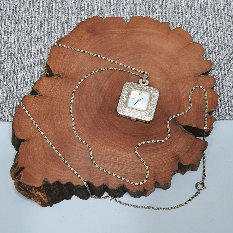 세이코 빈티지 목걸이 수동 시계--3