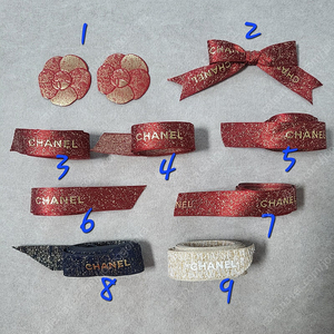 정품) 샤넬 참 리본 카드