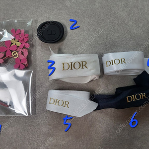정품) 디올 리본 스티커 장식품 등