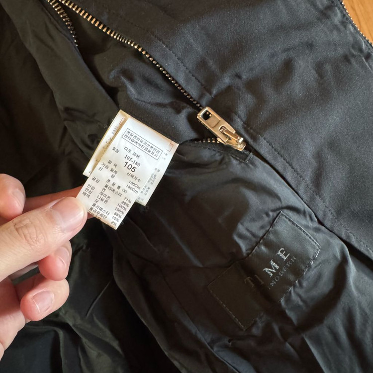 타임옴므 패딩 구스다운 자켓 블랙 105 이미지