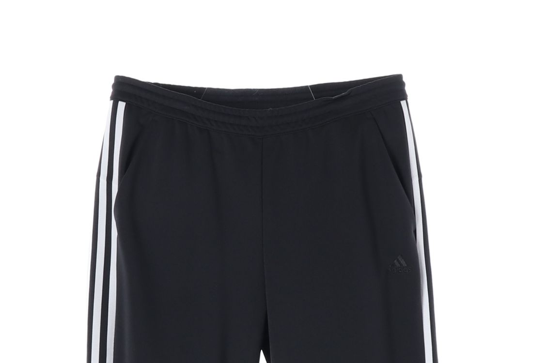 아디다스 블랙 삼선 우븐 트랙팬츠 트레이닝 밴딩 바지 M--2